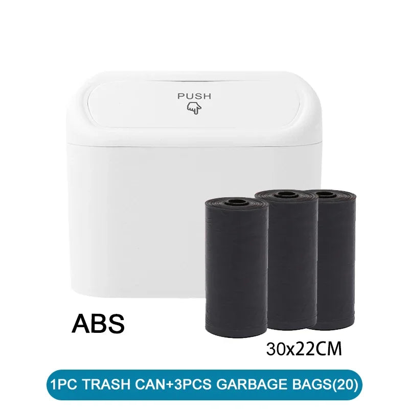 Square Push-Type Car Trash Bin