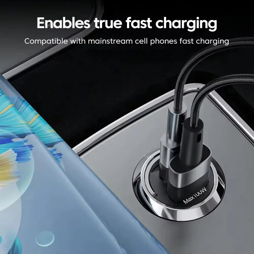 Mini 100W Charging Car Charger