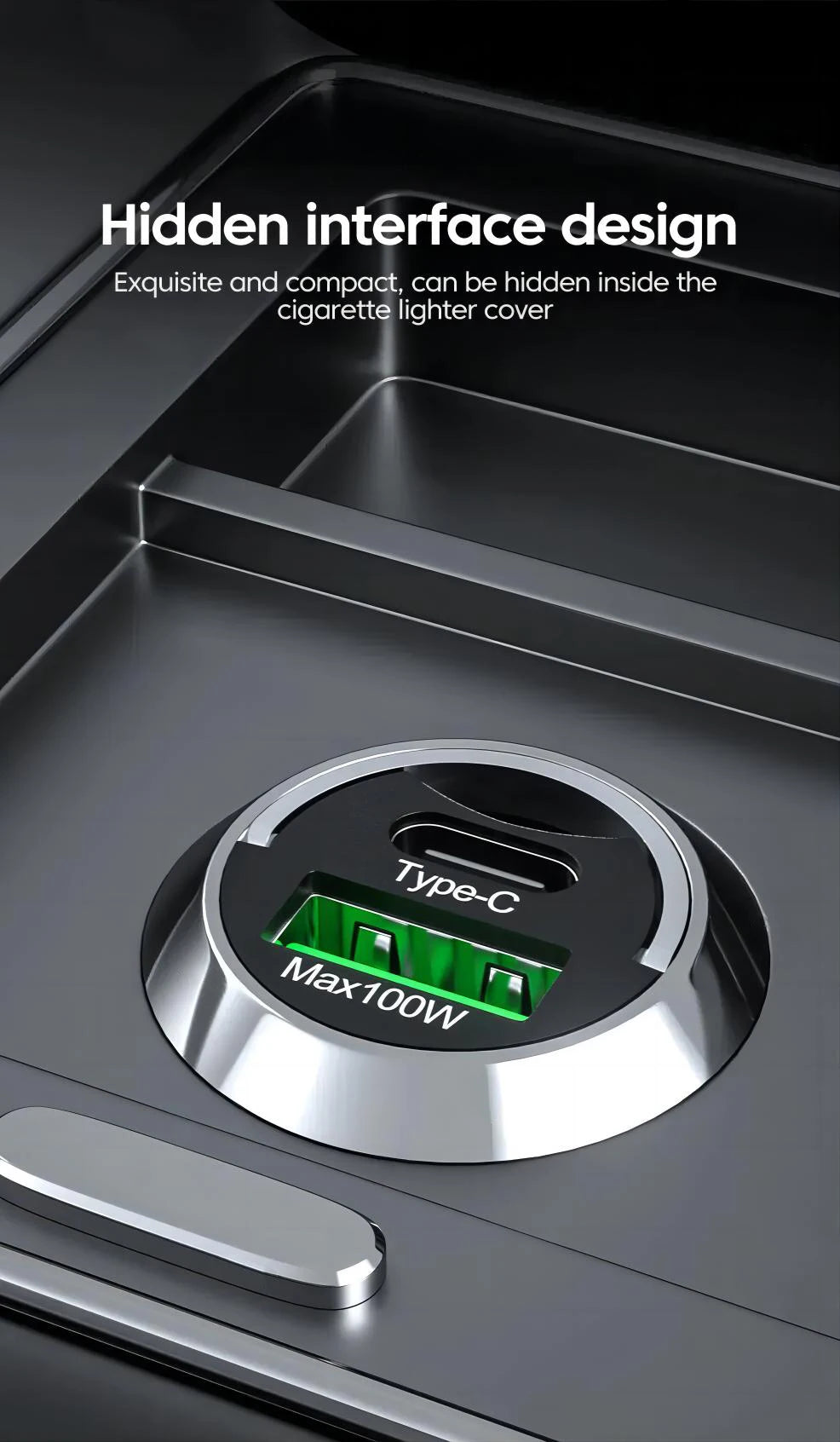 Mini 100W Charging Car Charger