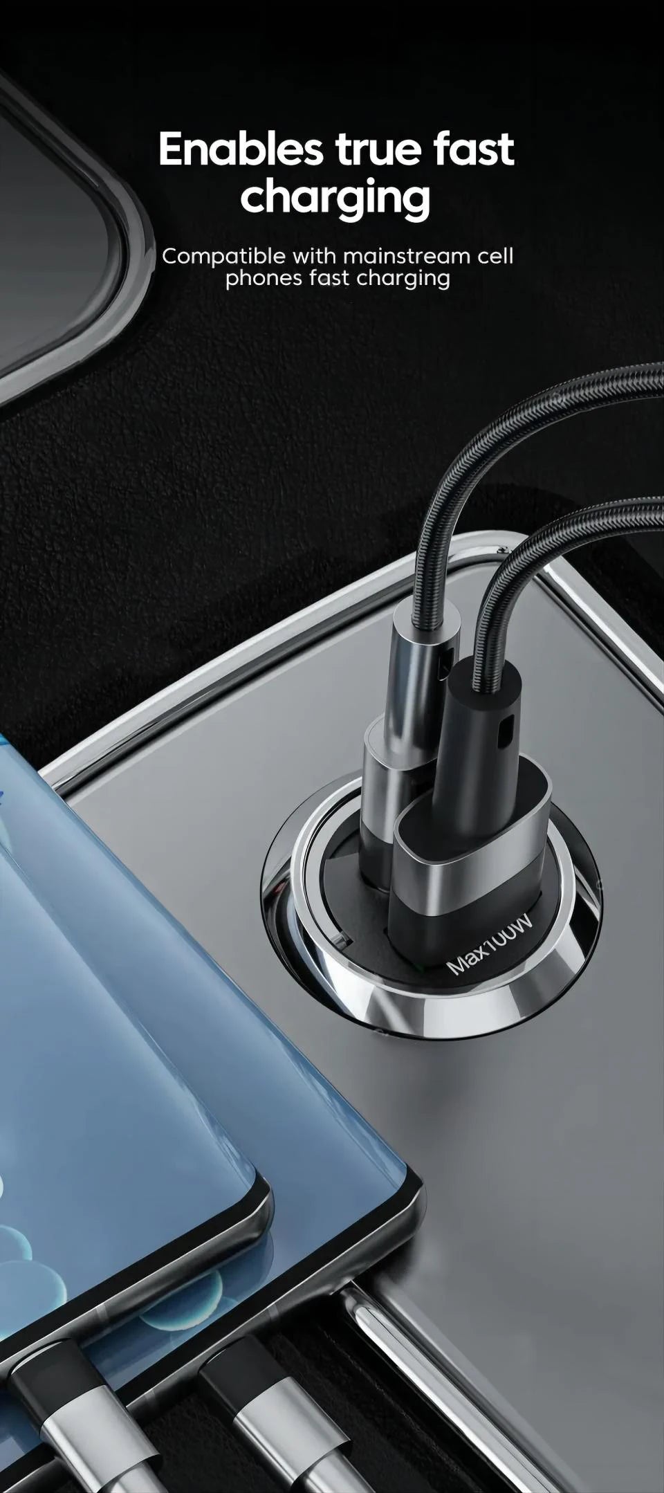 Mini 100W Charging Car Charger