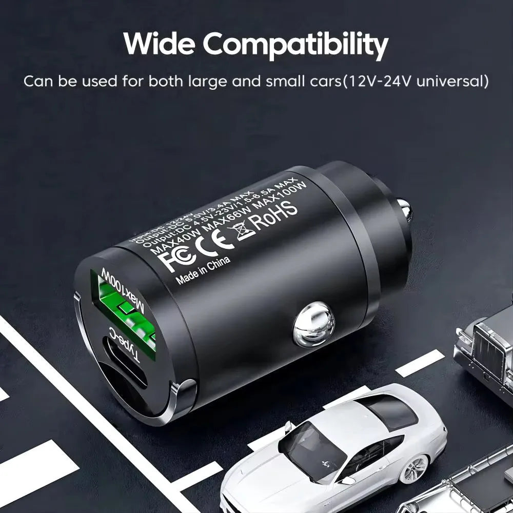Mini 100W  Charging Car Charger