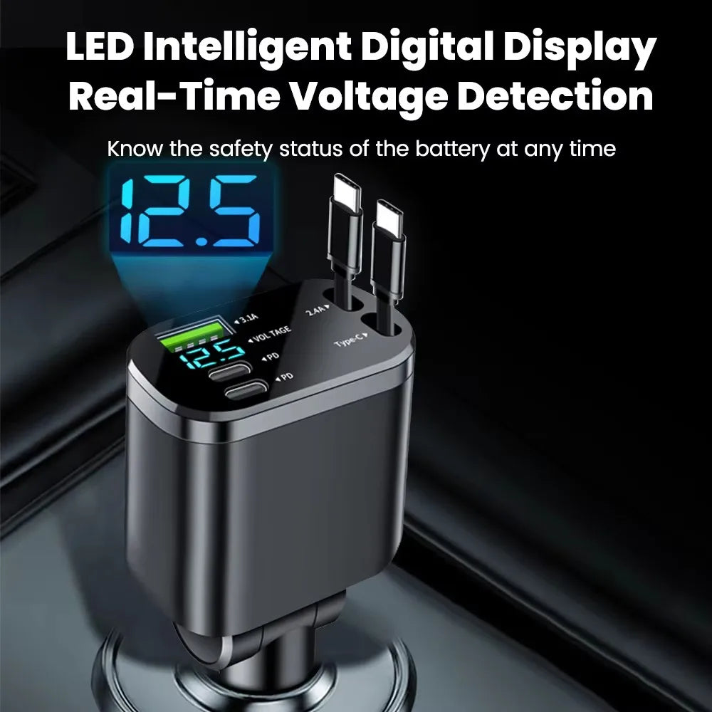 Retractable car charger